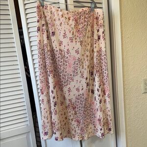 Floral Pleated Skirt
